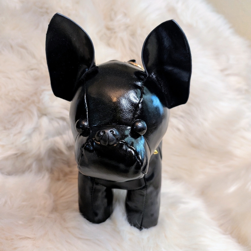 French Bulldog Black Patent Purse -NWOT - Picture 3 of 6